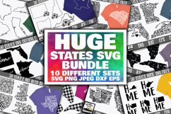 Huge States SVG Bundle Product Image 1