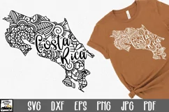 Costa Rica SVG File - Costa Rica Mandala Design Product Image 1