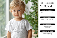 Boy T-Shirt Mockup Bella Canvas 3001T Apparel Photography Product Image 1