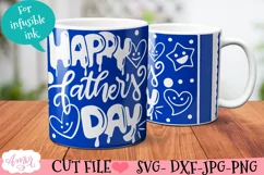 "Happy Father's day" mug SVG for Cricut infusible ink sheets Product Image 2
