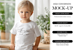 Boy T-Shirt Mockup High-Quality Bella Canvas 3001T JPG Product Image 1
