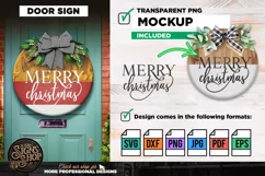 Merry Christmas | Door Sign | Farmhouse SVG Christmas Product Image 2