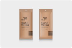 Kraft Glossy &amp; Matte Sachet Mockup Product Image 2