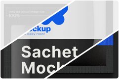 Transparent Glossy &amp; Matte Sachet Mockup Product Image 3