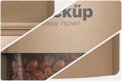 Kraft Bag Stand Up Pouch Doypack with Clear Window Mockup Product Image 3