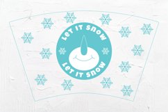 Snowman 24 OZ Cold Cup Wrap. Snowman Tumbler SVG Product Image 4
