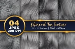 Charcoal Iridescent Fur Digital Paper Product Image 1