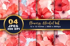 Flowery Alcohol Ink Digital paper, Ink texture Product Image 1