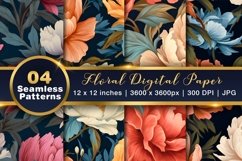 Peony Seamless Digital Paper, floral digital paper Product Image 1