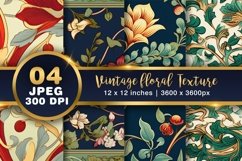 Vintage Botanical / Floral Digital Papers Product Image 1