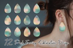 Sublimation earring bundle art deco pattern gradient color Product Image 1