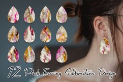 Teardrop earring sublimation colorful metallic sparkle Product Image 1