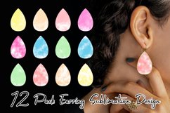 Sublimation earring bundle watercolor texture background Product Image 1