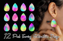 Sublimation earring bundle gradient bright ombre Product Image 1