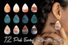 Sublimation earring bundle mermaid scales gradient color Product Image 1