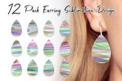 Sublimation earring bundle watercolor texture background Product Image 1