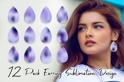Sublimation earring bundle blur gradient purple color Product Image 1