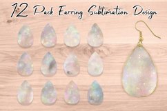 Teardrop Earring Sublimation galaxy space sparkle Product Image 1