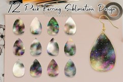Teardrop Earring Sublimation galaxy space sparkle Product Image 1