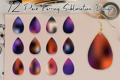Teardrop Earring gradient dark purple color Product Image 1