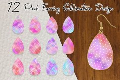 Sublimation earring bundle geometric pattern gradient pink Product Image 1