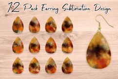 Teardrop Earring Sublimation watercolor texture background Product Image 1