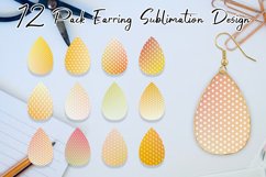 Teardrop Earring Sublimation summer pattern gradient color Product Image 1