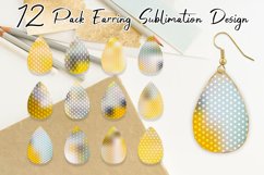 Teardrop Earring Sublimation summer pattern gradient color Product Image 1
