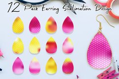 Teardrop Earring Sublimation summer pattern gradient color Product Image 1