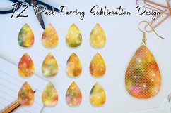 Teardrop Earring Sublimation mermaid scales sparkle Product Image 1