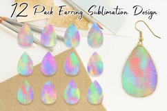 Teardrop Earring Sublimation watercolor texture sparkle Product Image 1