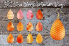 Teardrop Earring Sublimation summer pattern gradient color Product Image 1