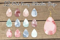 Teardrop Earring Sublimation watercolor texture background Product Image 1