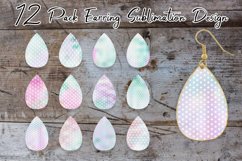 Teardrop Earring Sublimation summer pattern gradient color Product Image 1