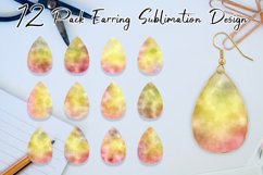 Teardrop Earring Sublimation watercolor texture background Product Image 1