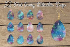 Teardrop Earring Sublimation galaxy space sparkle Product Image 1
