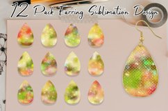 Teardrop Earring Sublimation mermaid scales sparkle Product Image 1