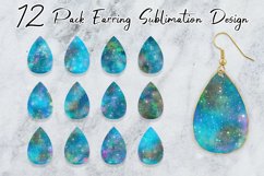 Teardrop Earring Sublimation galaxy space sparkle Product Image 1