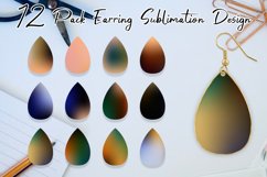 Teardrop Earring Sublimation gradient dark color halloween Product Image 1