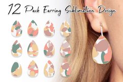 Sublimation earring bundle organic shape background Product Image 1
