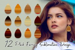 Sublimation earring bundle blur gradient brown color Product Image 1