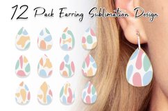 Sublimation earring bundle organic shape pastel color Product Image 1