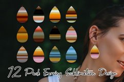 Sublimation earring bundle blur gradient color brown Product Image 1