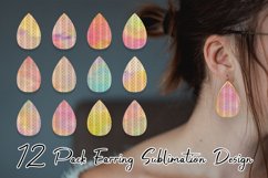 Sublimation earring bundle art deco pattern gradient color Product Image 1