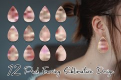 Sublimation earring bundle grid line pattern gradient pink Product Image 1