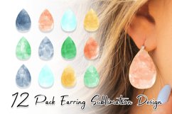 Sublimation earring bundle texture watercolor background Product Image 1