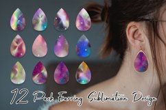 Teardrop earring sublimation colorful metallic sparkle Product Image 1