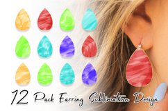 Sublimation earring bundle texture watercolor background Product Image 1