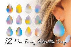 Sublimation earring bundle gradient soft color Product Image 1