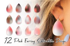 Sublimation earring bundle gradient orange color Product Image 1